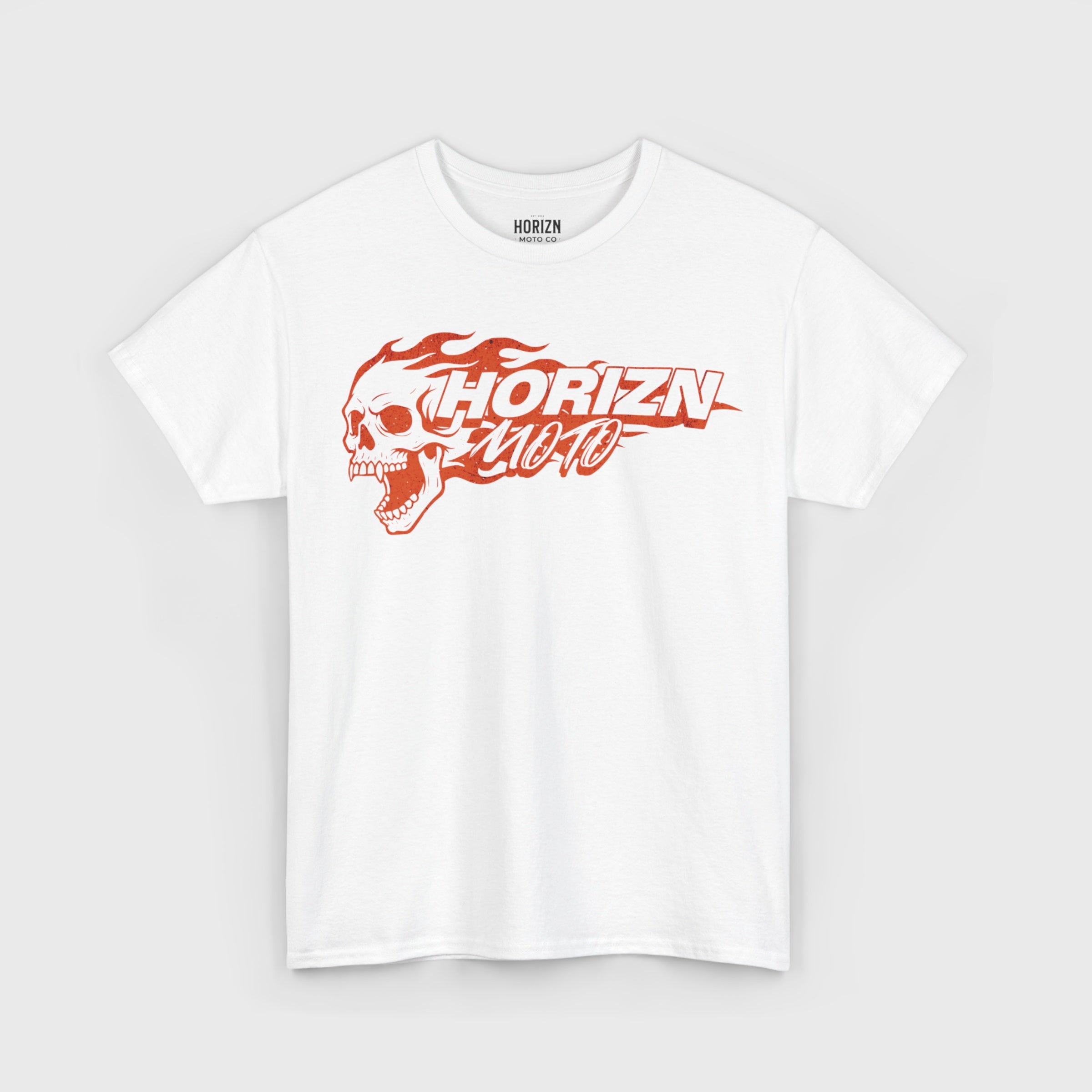 Flame Skull Speed Tee – Moto Graphic Shirt