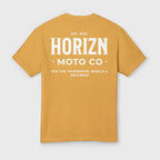 Faded Basics Tee – Mustard – Heavyweight Motorcycle Shirt