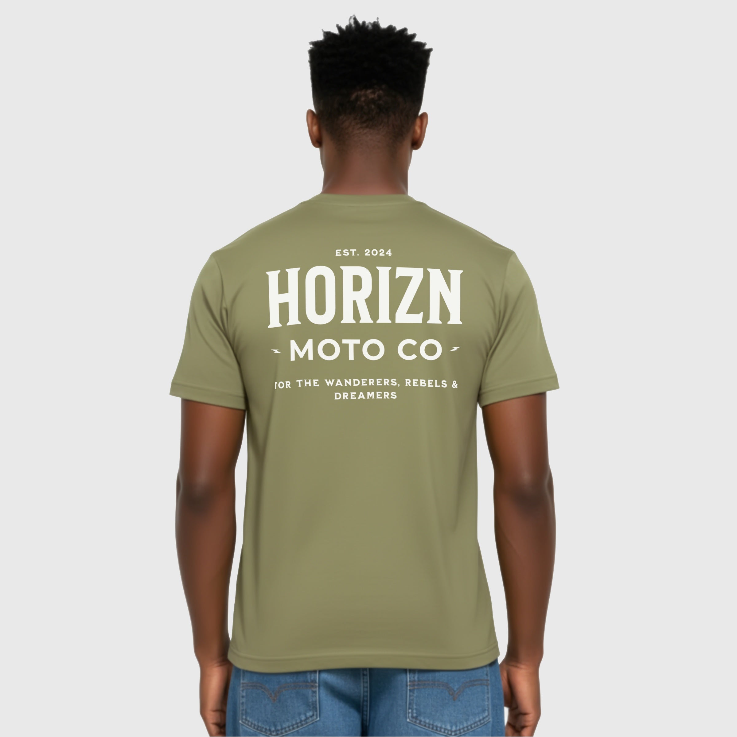 Faded Basics Tee – Army – Heavyweight Motorcycle Shirt