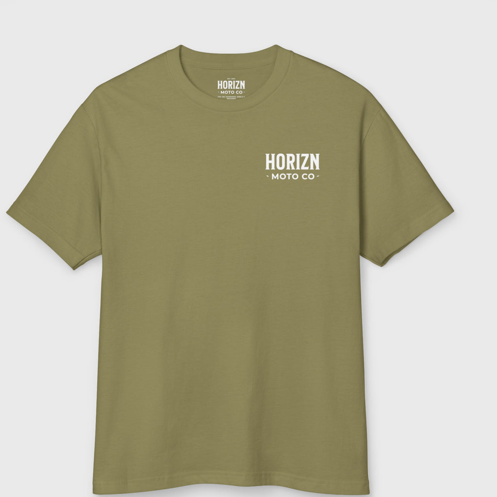 Faded Basics Tee – Army – Heavyweight Motorcycle Shirt