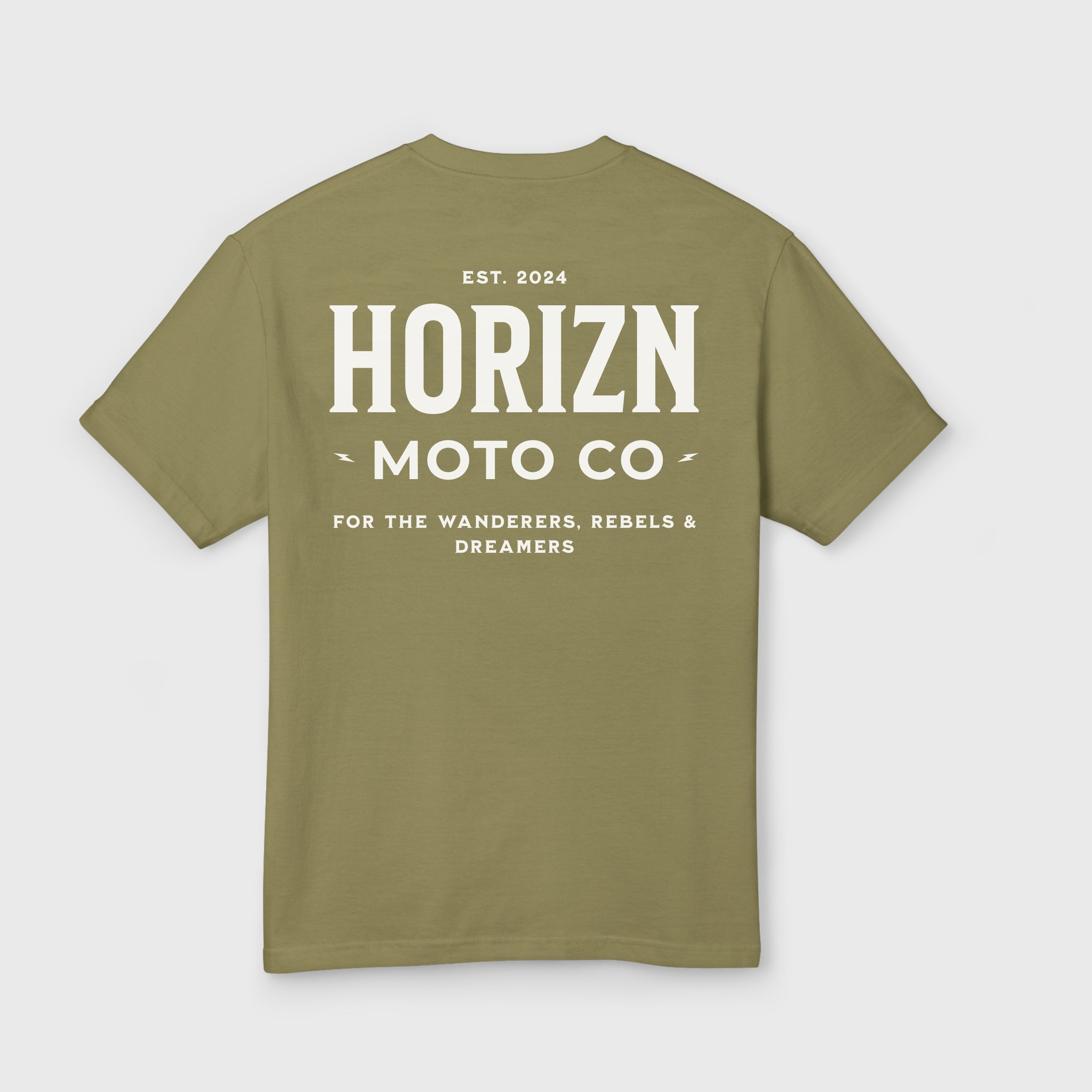Faded Basics Tee – Army – Heavyweight Motorcycle Shirt