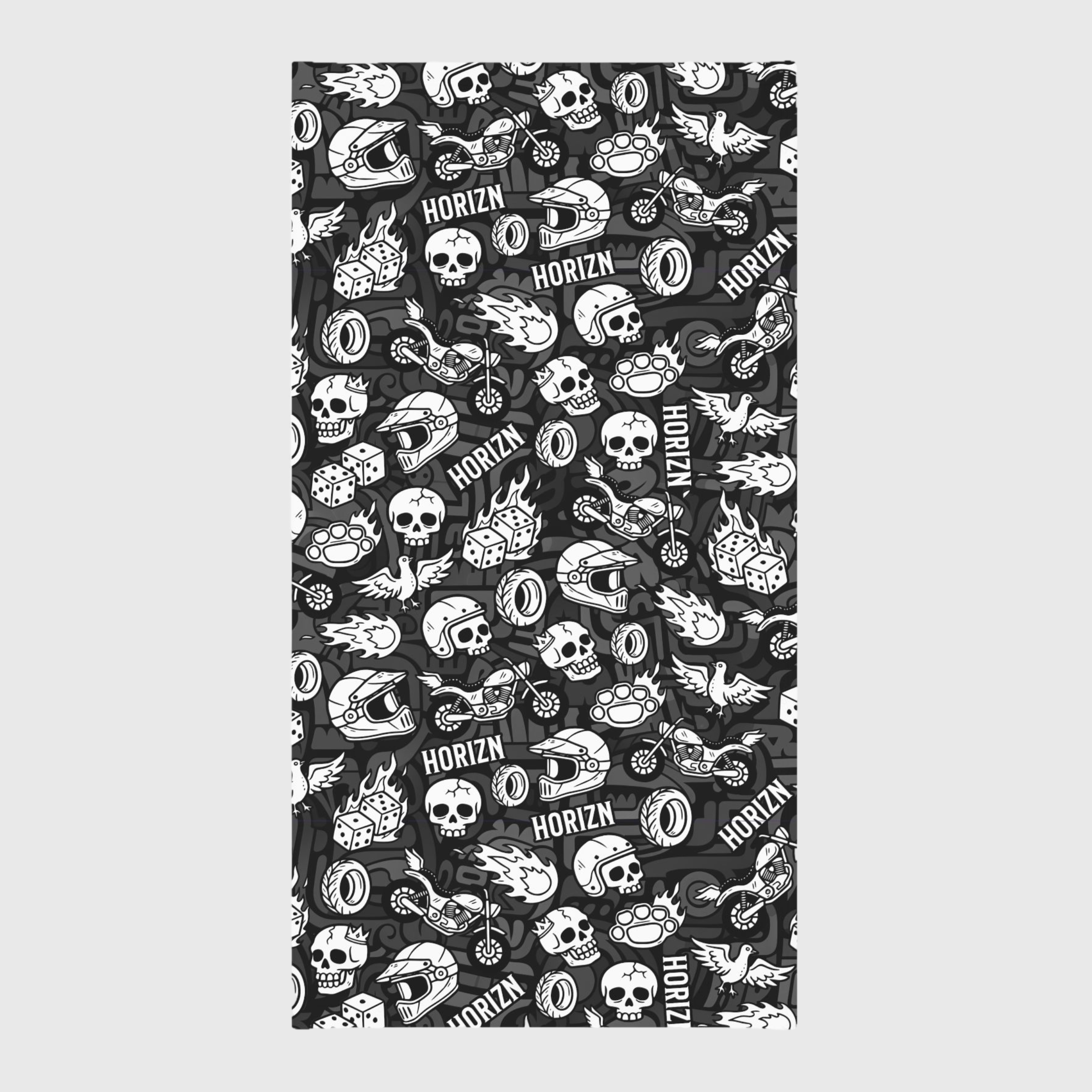 Moto Elements Neck Gaiter – Black & White