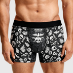 Grey Moto Graphic Boxer Briefs