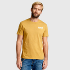 Faded Basics Tee – Mustard – Heavyweight Motorcycle Shirt