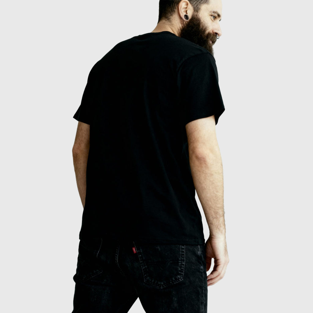 Crossed Knuckles Skull Moto T-Shirt – Black