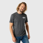 Faded Basics Tee – Charcoal – Heavyweight Motorcycle Shirt