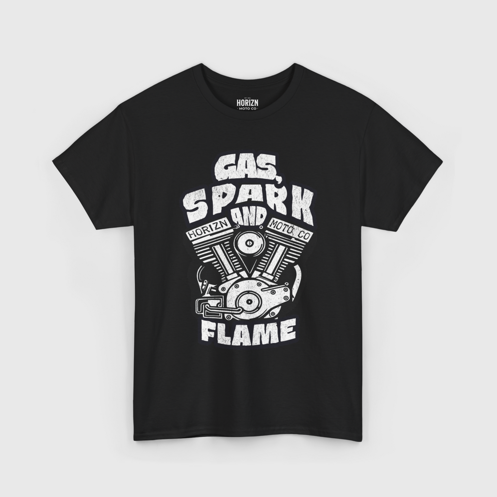 Gas, Spark and Flame Motorcycle Tee