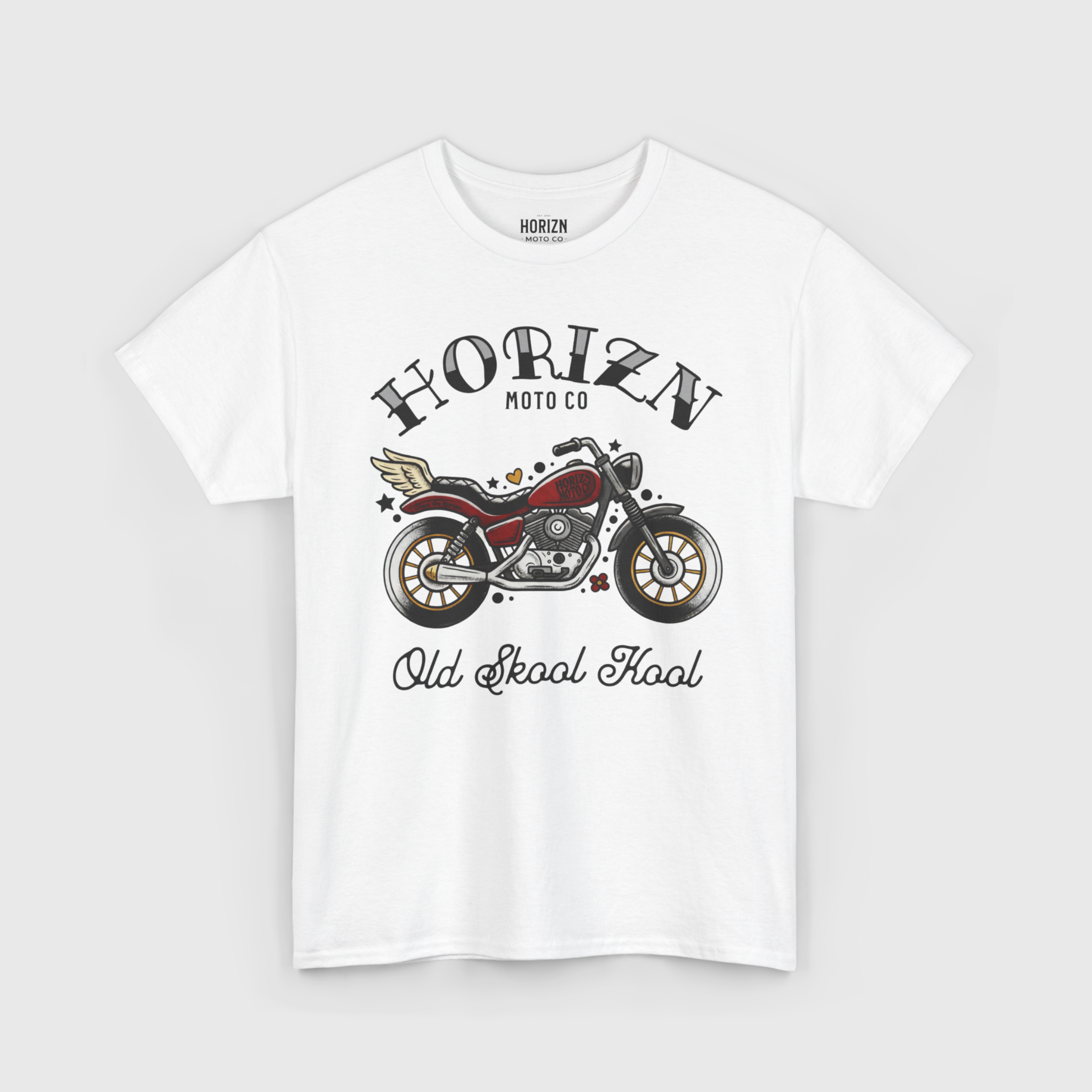 Old Skool Kool Moto Tee – Retro Motorcycle Graphic