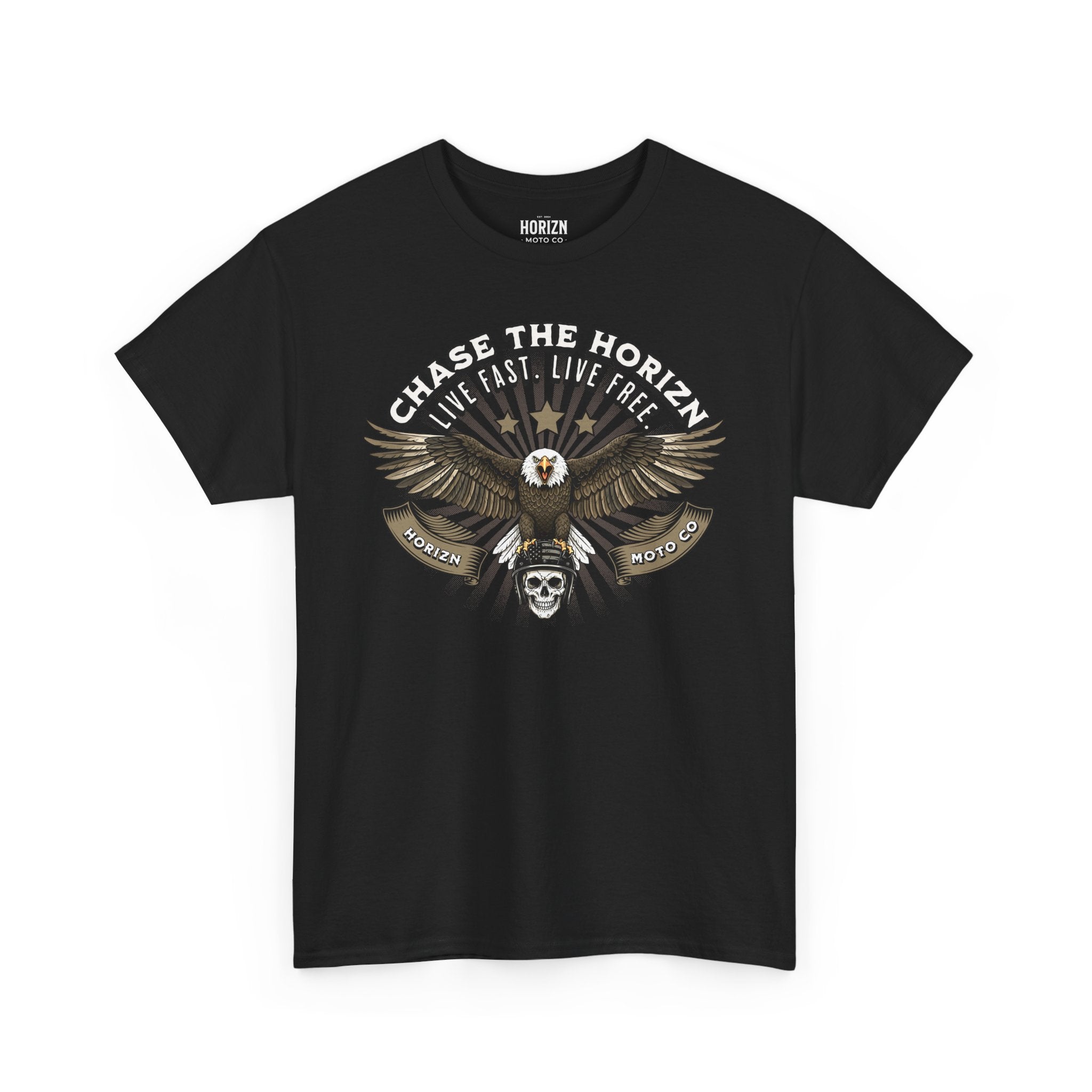 Eagle Rider Tee – Live Fast Live Free Motorcycle Shirt