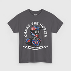 Chase the Horizn Skull Rider Tee – Grey Heavyweight Moto Shirt