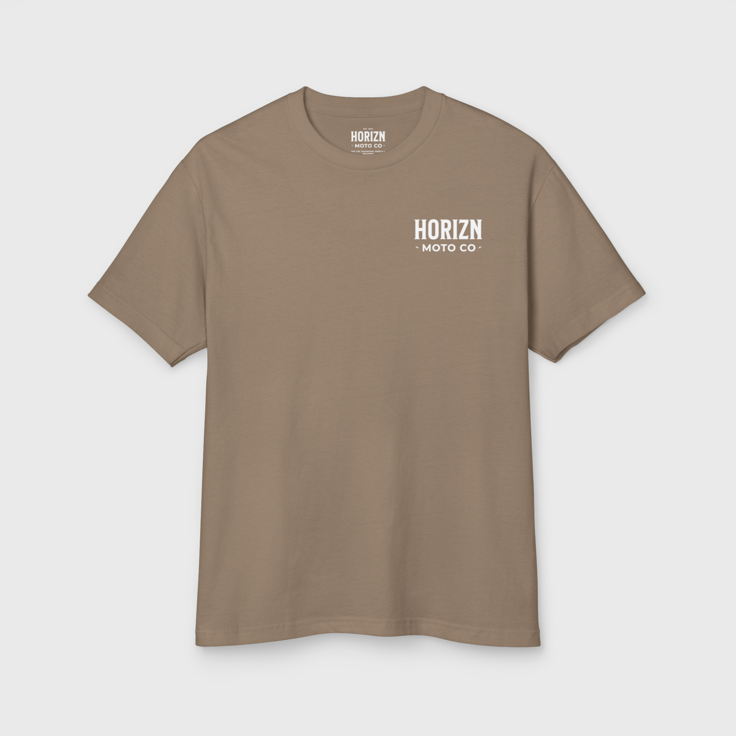 Faded Basics Tee – Brown – Heavyweight Motorcycle Shirt