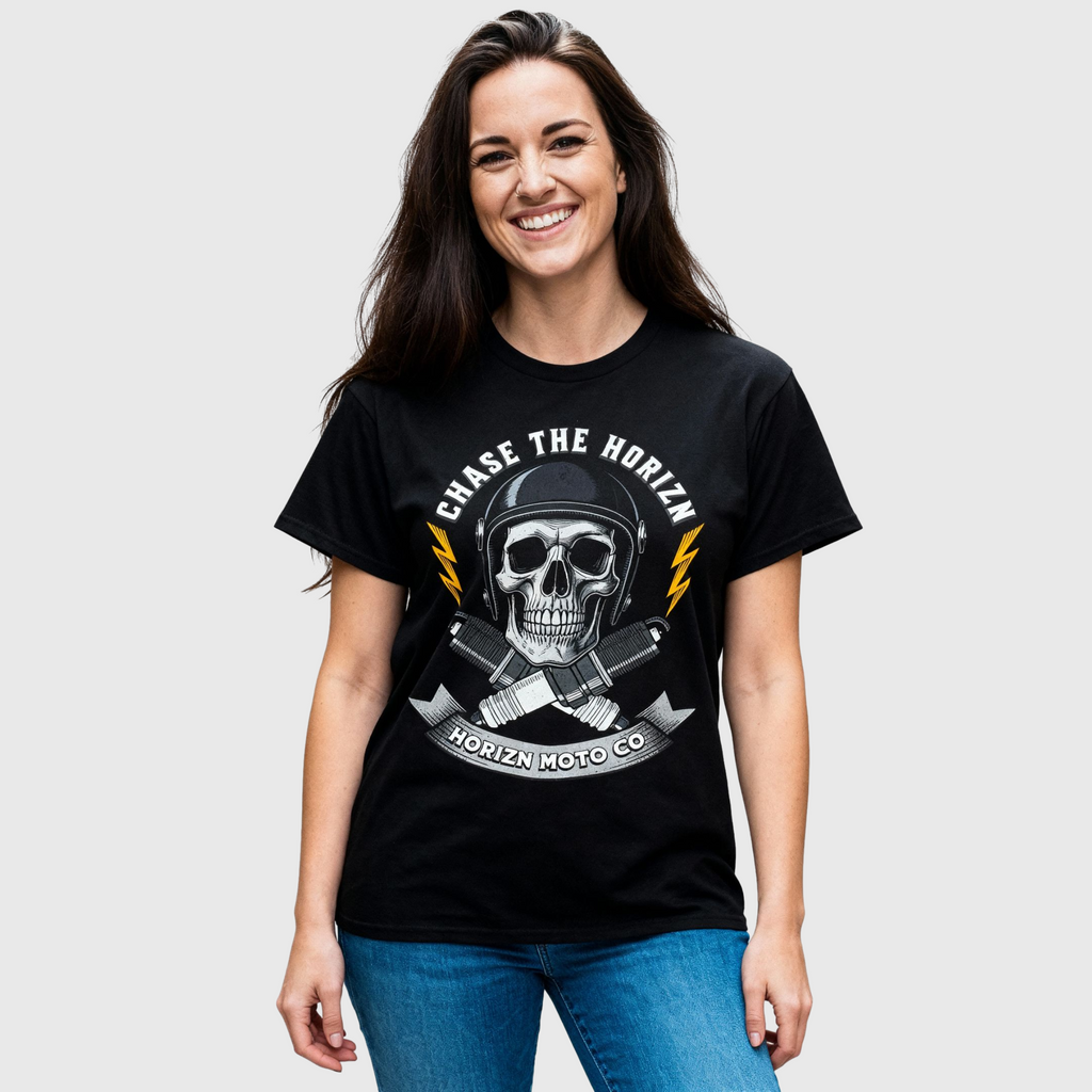 Unisex Spark Plug Crossbones Moto T-Shirt
