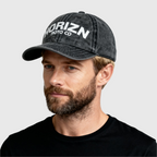 HORIZN Moto Co Black Embroidered Cap