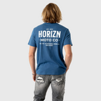 Faded Basics Tee – Navy – Heavyweight Motorcycle Shirt