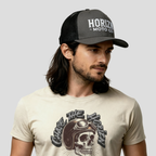 HORIZN Moto Co Snapback Trucker Cap - Grey/Black