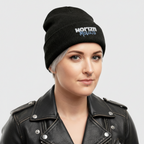 Charcoal Moto Beanie featuring HORIZN MotoCo embroidery, perfect for cold weather rides and urban style.