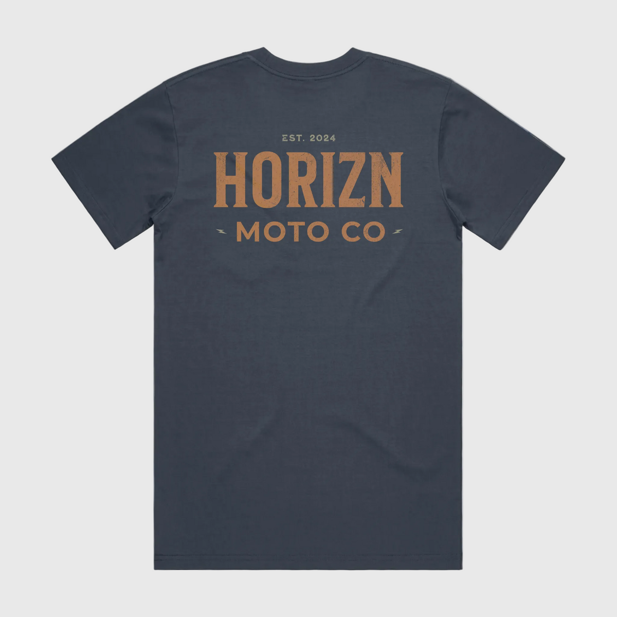 Flat back product view of the HORIZN Pocket Tee