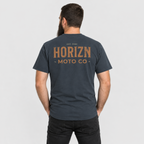Back view of a model wearing the HORIZN Pocket Tee