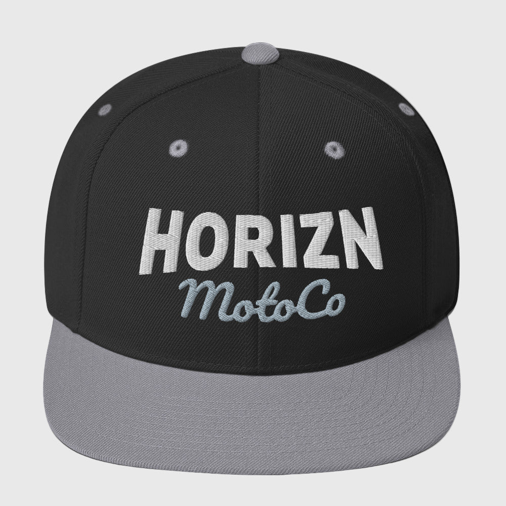 Moto Snapback Cap – Black & Gray | HORIZN MOTO – HoriznMoto