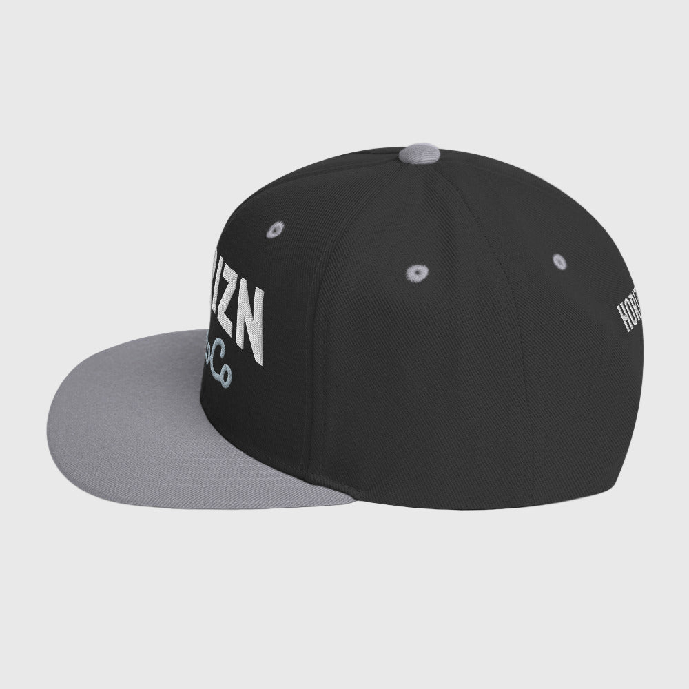 Moto Snapback Cap – Black & Gray | HORIZN MOTO – HoriznMoto