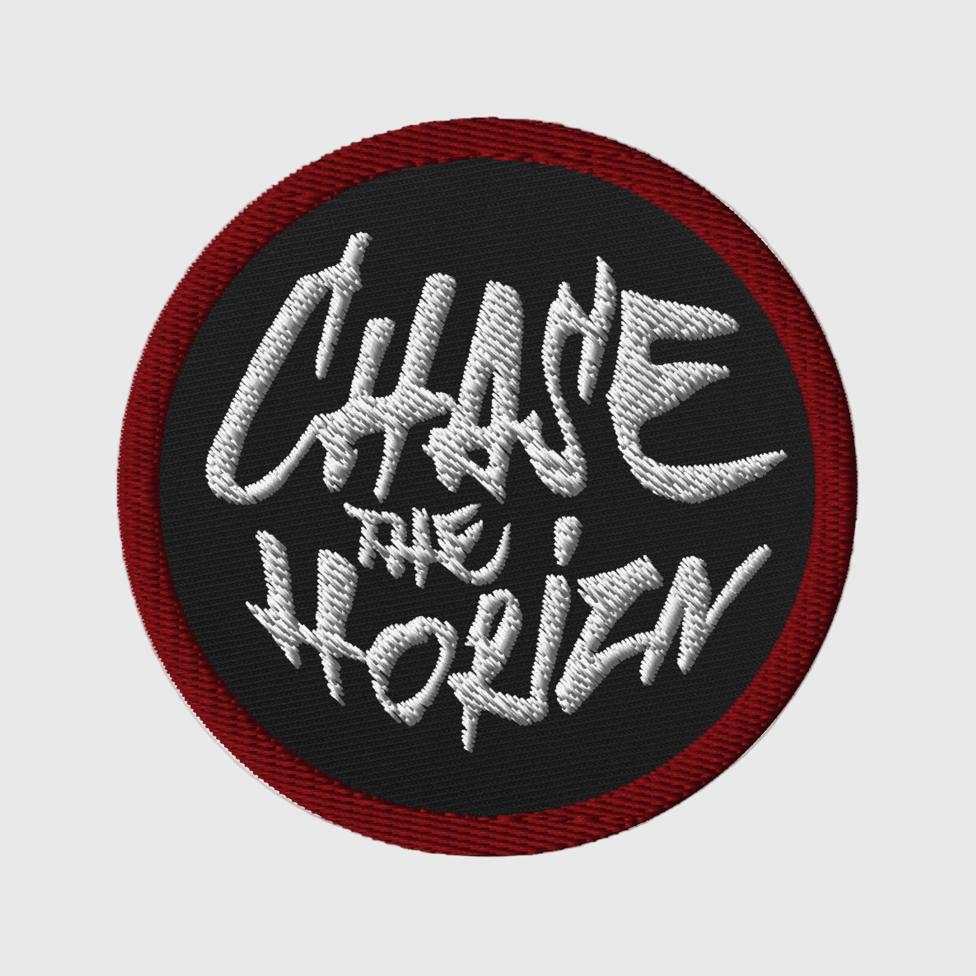 Embroidered patch - Chase The Horizn Red/White