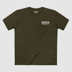 Army HORIZN MOTO CO. Basics Tee, product-only front view with a small left-chest logo.