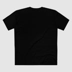 Back of the black Rebel Bones motorcycle T-shirt featuring the helmeted skull and crossed-gloves design.